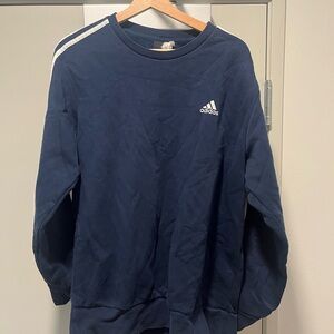 Adidas Men's Dark Blue Crewneck Sweater